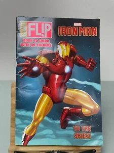 Marvel Iron Man Giant Flip Coloring Book 50 Stickers - Disney Enterprises - 2013 - Imagen 1 de 4