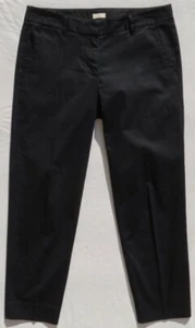 Pantalones al tobillo ajustados de algodón elástico ligero negro J CREW para mujer EE. UU. S 4 - Imagen 1 de 5