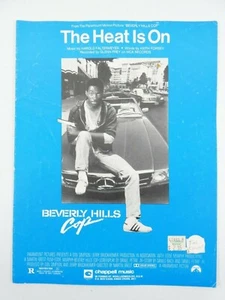 Vintage Beverly Hills Cop The Heat Is On Piano Sheet Music Score Sleeve Chappell - Picture 1 of 2
