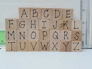 Stampin Up Alphabet UPPER LOWER 3 Stamp Lot 78 Brushstroke Bold Line Double - Picture 1 of 19
