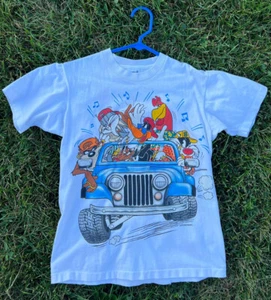Vintage YOUTH Warner Bros. 1993 Shirt AOP Single Stitch “Looney Crew” - Picture 1 of 8
