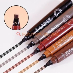 1pc new Waterproof Fork 4 Tattoo Eyebrow Pencil - Zdjęcie 1 z 11