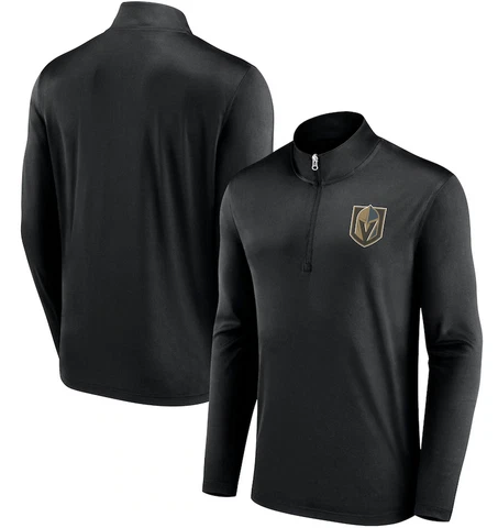 Vegas Golden Knights Fanatics Black 1/4 Zip Underdog Pullover Jacket Cover