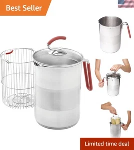 Versátil olla de 4º quemador de acero inoxidable de 12 tazas con tapa de vidrio y cesta de vapor - Imagen 1 de 9