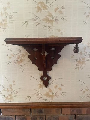 Etagère mural en noyer en bon état correct - Photo 1/4