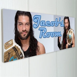 ROMAN REIGNS WWE Personalised Door Sign Plaque Kids Bedroom Grandson Son Boys - Picture 1 of 4