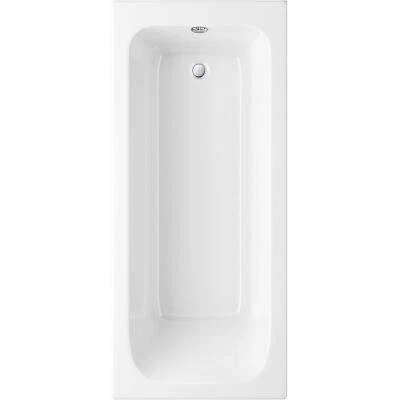 IBATHUK Bathroom Bath Bathtub Single Ended Square Tub White 1500 x 700mm Bathtub Acrylic