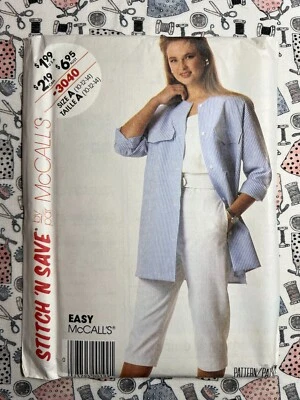 McCall's Stitch 'N Save Pattern 3040 Misses' Shirt & Pants Size 10-14 FF UNCUT - Image 1 of 2