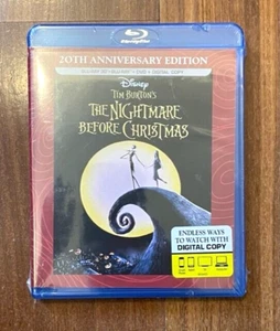 20th Anniversary -Tim Burton The Nightmare Before Christmas 3D Blu No Slipcover - Picture 1 of 5