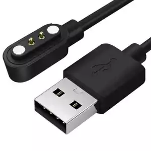 Cable Chargeur 2 Pin Compatible avec Montre Intelligente Xiaomi Haylou LS01 Noir - Photo 1/7