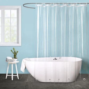 Shower Curtain Liner with Hooks and 5 Magnet Weights Waterproof Heavy Duty Pr... - Picture 1 of 7