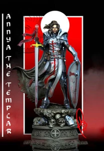 Annya The Templar Girl Sculpture(200mm) /3D Printed/Unpainted/Unassembled - Picture 1 of 10