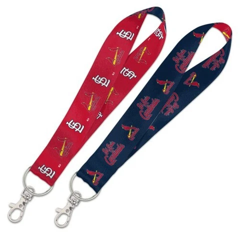 ST. LOUIS CARDINALS WRISTLET LANYARD KEY CHAIN 1" WIDTH 8" LENGTH W/ METAL CLASP Cover