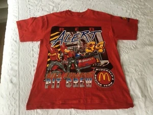 Camicia vintage anni 90 Kudzu 1997 Bill Elliott McDonald Racing Red Alert Pit Crew L - Foto 1 di 9