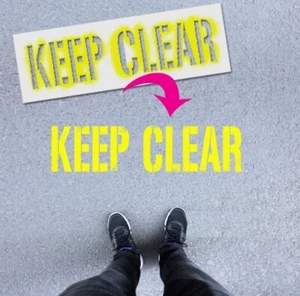 Keep Clear Signage Schablone - Lack Boden, Türen, Fensterläden und Wände, Markierungsste - Bild 1 von 4