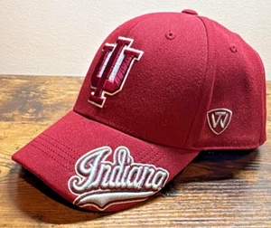 INDIANA HOOSIERS MENS TOP OF THE WORLD ALL ACCESS NCAA ONE FIT CAP HAT LARGE - Picture 1 of 4