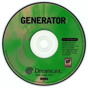 Sega Dreamcast Generator Demo Disc Vol 2 (Sega Dreamcast, 1999) TESTED - Picture 1 of 1