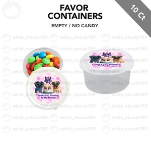 10 Puppy Dog Pals Pink Party Favor Small Candy Containers 2.3 oz Fillable Gift - Picture 1 of 1