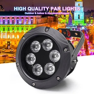 90W 6LED Par Light Waterproof IP65 Par Can DMX RGBW Disco KTV Stage Party Light - Picture 1 of 9