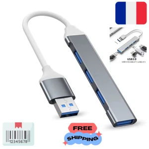 HUB USB 3.0 5Gbps 4 ports Multiprise Multi Chargeur Câble pour PC Laptop - Photo 1/10