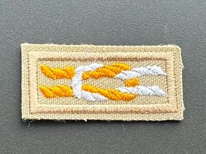 BSA, Vintage silberne Antilope quadratischer Knoten Award Patch, hellbraun Köper - Bild 1 von 1