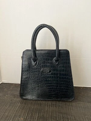 Bolso de Mano Mulberry Pequeño Cuero Cocodrilo en Negro Foto 1 de 4