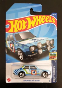 Hot Wheels 70 Ford Escort RS1600 Diecast Car HW Rally Champs 2022 Goodyear New - Picture 1 of 9