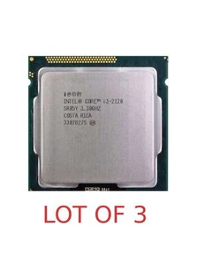 LOT of 3 Intel Core i3-2120 3.30GHz Dual-Core CPU Processor LGA1155 Socket SR05Y - Picture 1 of 7