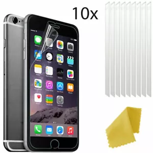 10 X Clear Plastic Screen Guard LCD Protector Film Layer For iPhone 8 7 6s Plus - Picture 1 of 1