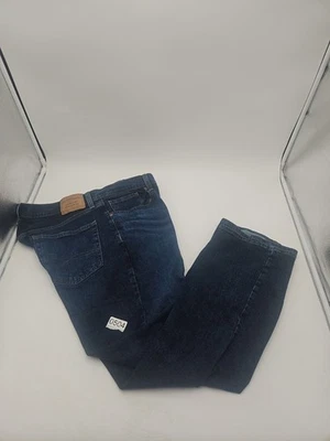 Мужские джинсы Signature Levi Strauss 36x30 темно-синие расслабленная джинсовая ткань хлопок с стрессом - Изображение 1 из 4