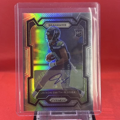 2023 Panini Prizm  Silver Jaxon Smith-Njigba Rookie Auto RC Seattle Seahawks - Image 1 of 4
