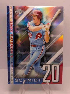 2020 Topps Chrome Mike Schmidt #NGC-23 A Numbers Game HOF PHI Phillies - Image 1 of 2