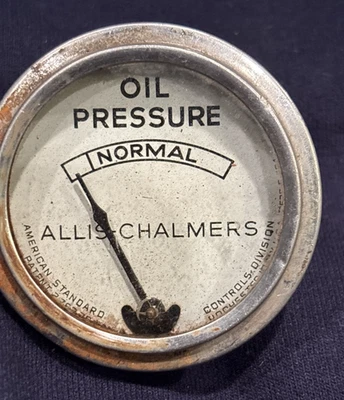 Manómetro de presión de aceite para tractor Allis Chalmers de colección Foto 1 de 4