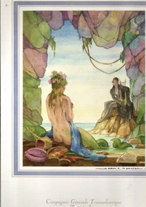 Paquebot FRANCE. Menu 10 septembre 1970. de NERVAL. Illustration JEAN A. MERCIER - Picture 1 of 1