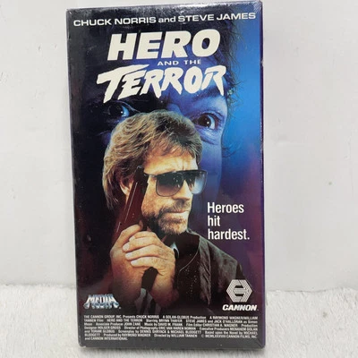 New Sealed Hero and The Terror 1990 VHS Chuck Norris Steve James NOS - Image 1 of 4