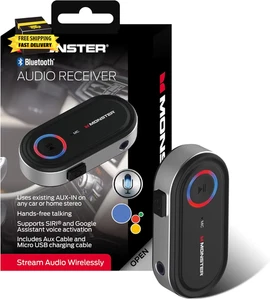 Monster Receptor Bluetooth para Coche y Hogar, Bluetooth Coche Adaptador Recepción Audio - Imagen 1 de 9