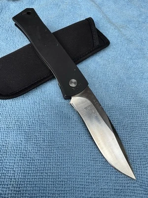 Carpeta de combate Walter Brend 600 hecha en banco RARA bloqueo de revestimiento satinado de 3,5" EE. UU. ATS 34 Foto 1 de 4