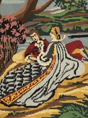 Ukrainian Tapestry embroidery nature cross stitch, 44” X 29” painting - Image 1 of 4