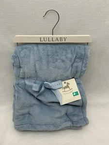 Lullaby Blue Velvet Baby Blanket Plush Security Lovey Unisex Luxury Nunu NEW - Picture 1 of 14
