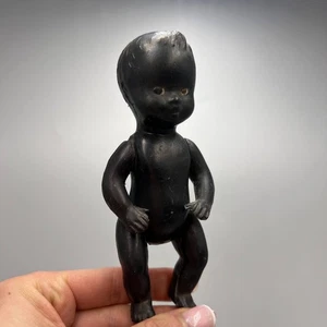 1960 Vintage Black Baby Doll Boy Small African American Celluloid Hard Plastic - Picture 1 of 8