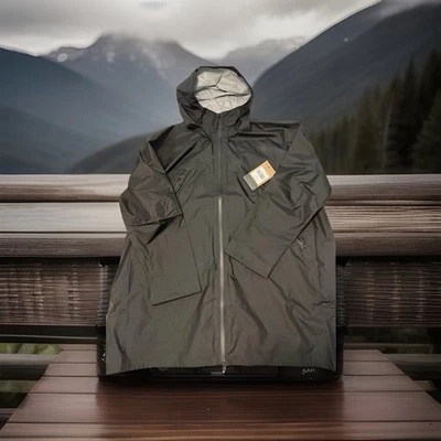 North Face Packable LT Rain Parka Jacket Unisex Black Waterproof Mens XL NEW - Image 1 of 4