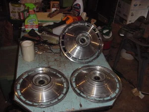 1964? 13" CORVAIR MONZA METAL HUBCAP HUB CAP CENTER LOT OF 3 - Picture 1 of 8