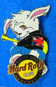 CHAQUETA DE CUERO MANCHESTER PASCUA BLANCO CONEJO CONEJITO 05 Hard Rock Café PIN LE200 - Imagen 1 de 1