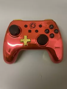 Nintendo Switch Wired Controller Gold Chrome Red Samus NO WIRES - Picture 1 of 10