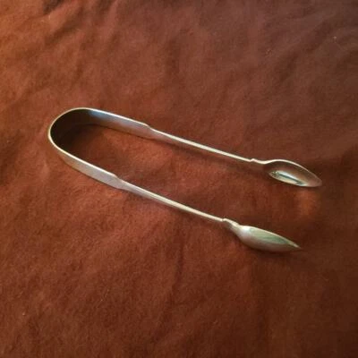 IRISH Georgian Sterling Silver SUGAR TONGS Dublin 1814 Richard Sawyer 5 7/8" - Image 1 of 4