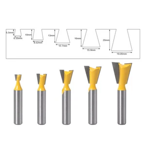 5pcs/set 8mm shank Dovetail Router Bit Cutter wood working tool - Picture 1 of 8