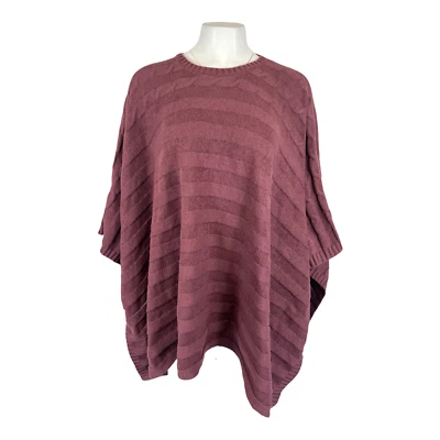 Poncho Top Lisa Rinna Collection Para Mujer Tejido con Cable Merlot Talla X-Pequeña/Pequeña  Foto 1 de 2