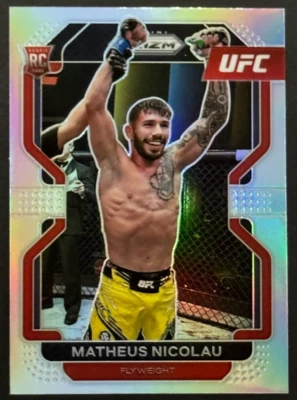 2022 Panini Prizm UFC - Rookie Card - Matheus Nicolau - SILVER PRIZM - NM - Image 1 of 2
