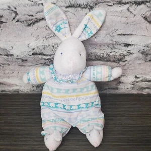 VTG Carters Prestige Terry Bunny Rabbit Plush Alphabet ABC Slippers RATTLE Plush - Picture 1 of 12