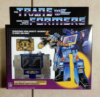 TRANSFORMERS G1 SOUNDWAVE & BUZZSAW US SELLER MISB RARE! DECEPTICON TOY ROBOT - Image 1 of 3